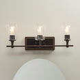 thumbnail image 5 of Better Homes & Gardens 22" Modern 3-Light Bronze Vanity Light, Glass Shades, Bulbs Not Included, 5 of 10