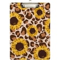 thumbnail image 1 of FMSHPON Sunflower Leopard Cute Clipboard Hardboard Wood Nursing Clip Board and Pull for Standard A4 Letter 13x9 inches, 1 of 5