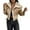 Khaki, variant on Jackets for Women Trendy Faux Suede Sherpa Cropped Long Sleeve Lapel Zip Up Fleece Fuzzy Moto Biker Winter Warm Coat