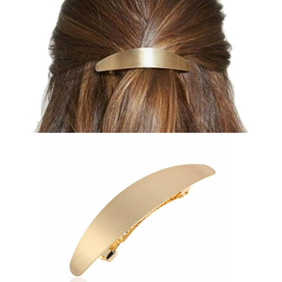 Snap Hair Pin Clip Gold Bun Hair Barrette Metal Hair Holder Clips Spring Minimalist Hair Clips Decorative Hair Accessories For Women And Girls