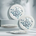 thumbnail image 2 of 6.5 Inch Porcelain Plate Set of 6, White Dessert Plates Ceramic Salad Appetizer Plates for Christmas party, Ceramic Plates for Dinner, 2 of 9