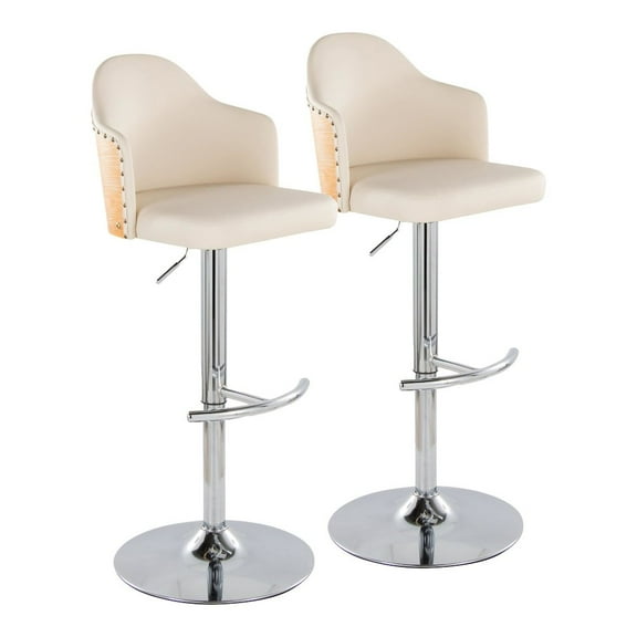 LumiSource Ahoy Adjustable Barstool - Set of 2