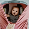 thumbnail image 2 of Simka Rose 6-in-1 Baby Nursing Cover & Car Seat Canopy, Stretchy Breathable Mauve, 2 of 4