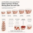 thumbnail image 3 of Just Feed Me by Jessie James Decker 10-Piece Melamine Mixing Bowl Set with Lids, Strawberry Design, 3 of 29