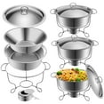 thumbnail image 4 of Catering Food Warmers, 6 Packs Buffet Chafer Set, 4 of 10