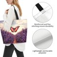 thumbnail image 3 of Fotbe Butterfly Over Lavender Bolsa Tote Estética de Lona con Estampado para Mujer - Bolsa Reutilizable de Hombro Casual para Vacaciones, Compras, Trabajo y Gimnasio, 3 of 8