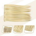 thumbnail image 3 of 16 40.5cm Gold Tone Invisible Hair Extensions Long Straight Synthetic Hair Adjustable Headband Hairpieces No Clip, 3 of 7