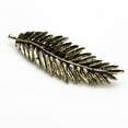 thumbnail image 3 of Clip de Pelo Pasador Horquilla Bronce Antiguo jinwen Forma de Pluma Hojas 2 piezas, 3 of 8