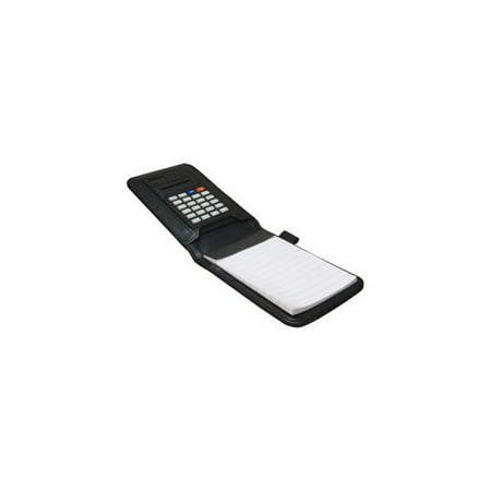 Refillable Notepad Holder - ROADPRO RPPT6747-5 4X6 BOTTOM OPEN NOTE PAD HOLDER WITH CALCULATOR BLACK
