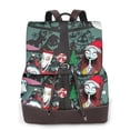thumbnail image 1 of Goofa The Nightmare Before Christmas Pattern Leather Backpack Purse for Women Fashion Multipurpose Design Handbag Ladies Shoulder Bags Travel Backpack, 1 of 4