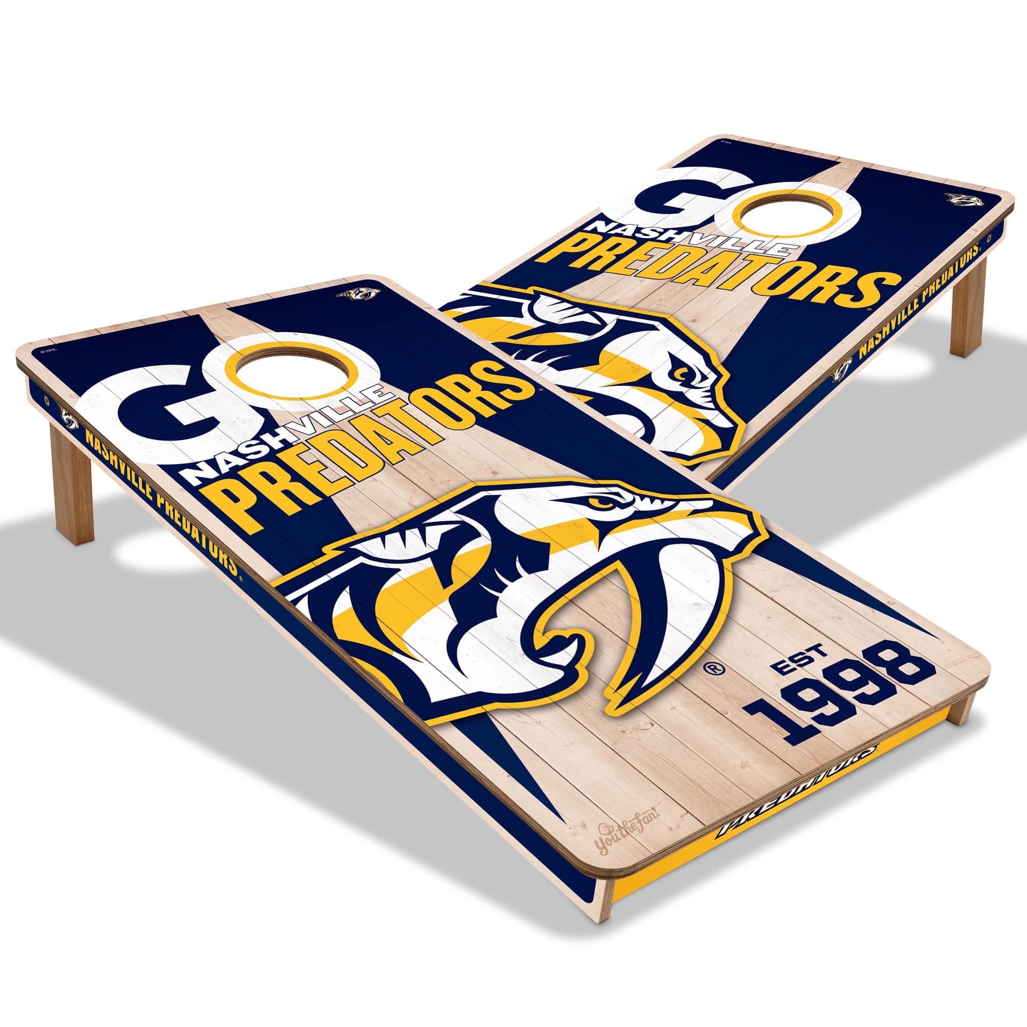 YouTheFan NHLNashville Predators 2' x 4' Cornhole Game No Bags