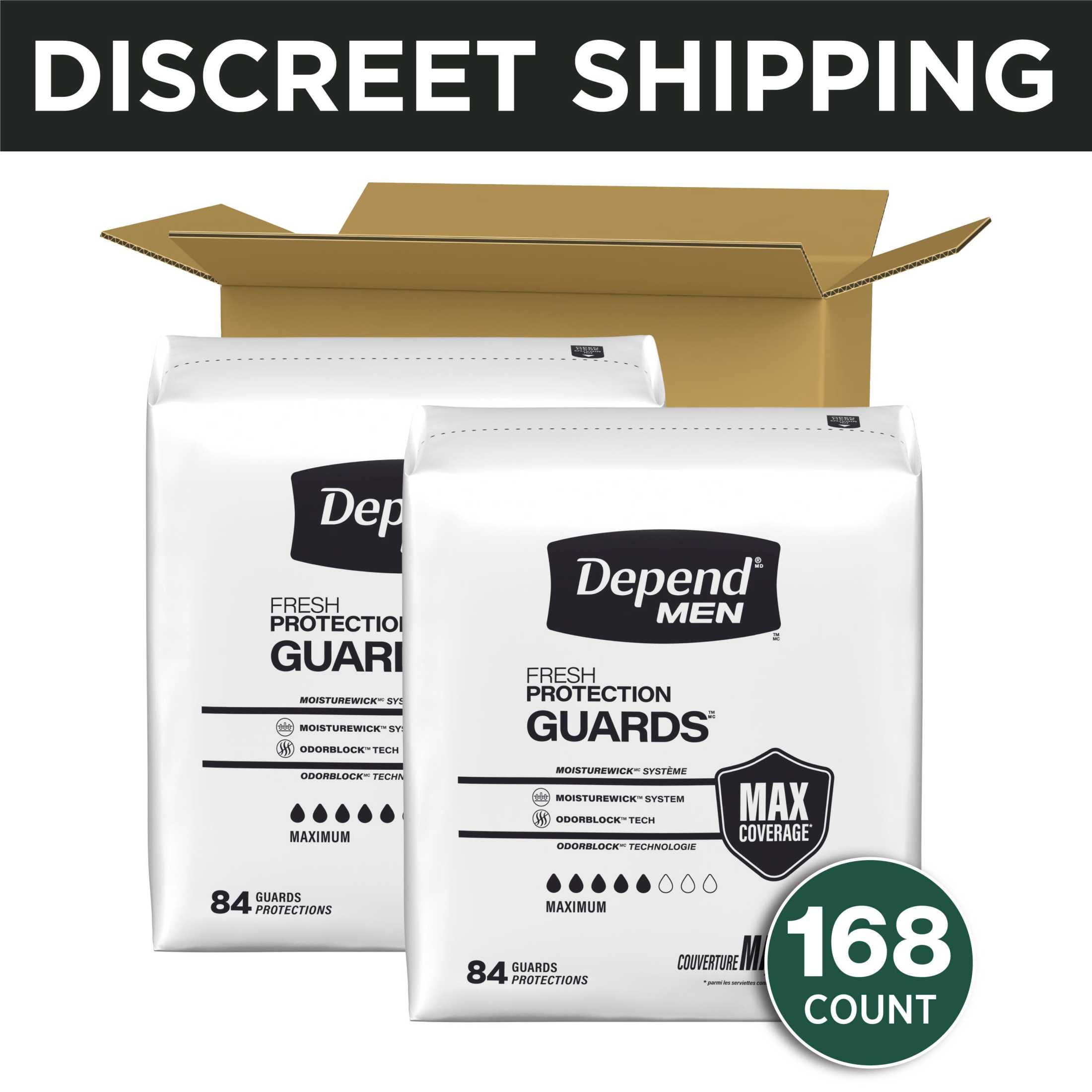 Depend Guards Incontinence Pads for Men, Maximum Absorbency, 168 Count
