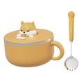 thumbnail image 2 of Clearance! Cute Dog Instant Ramen Noodle Bowl, 304 Stainless Steel Ramen Bowls with Lids, 40.6 OZ Ramen Bowl with Handle and Spoon for Udon, Miso, Thai, or Pho Soup, Ramen Bowl Microwavable, 2 of 8