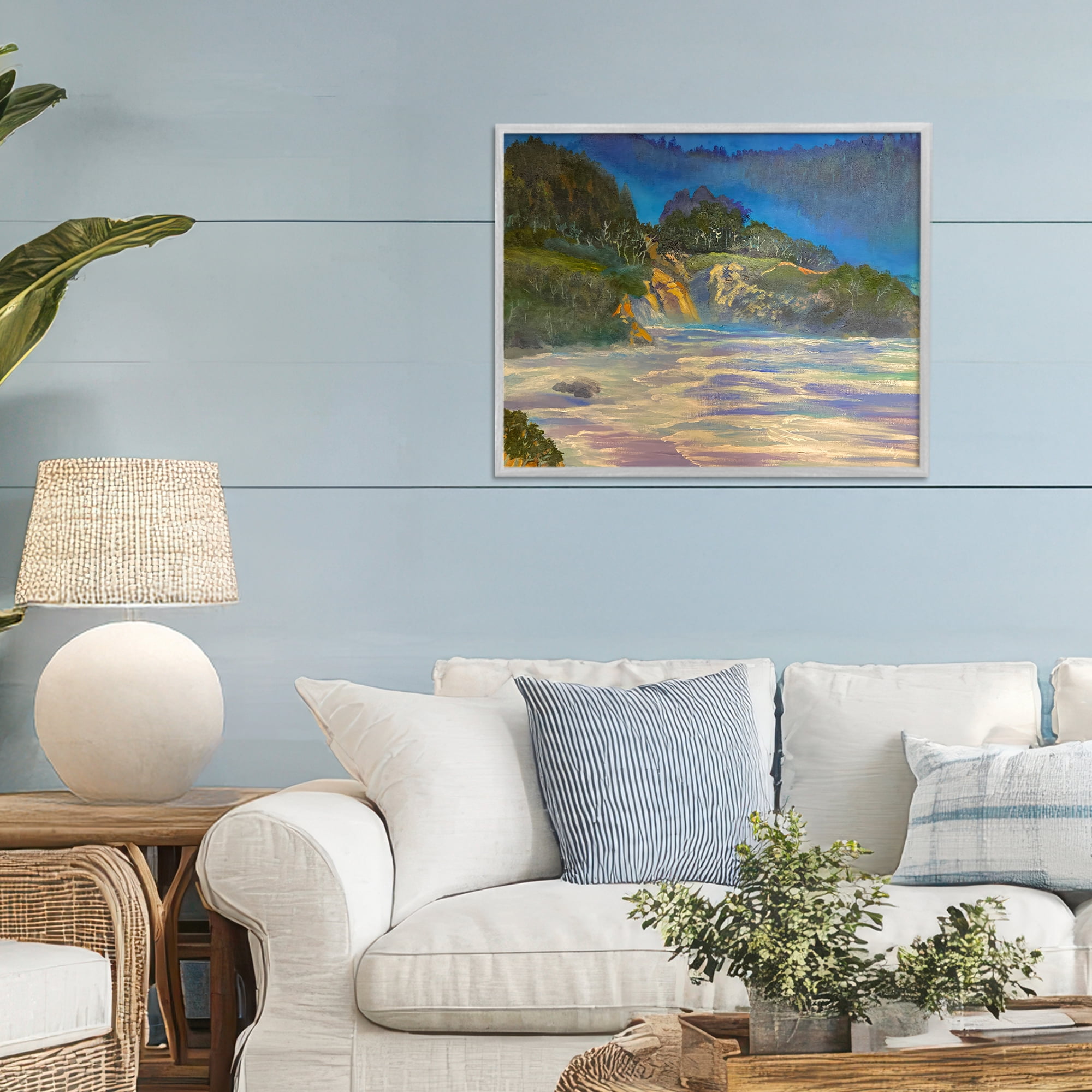 Stupell Industries Natural Wilderness Coastline Gray Framed Giclee Art, design by Lee Ann Zirbes