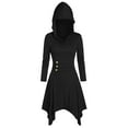 thumbnail image 1 of Halloween TIMIFIS Costumes d'Halloween pour Femmes Costumes pour Femmes à Lacets à Capuche Vintage Chandail à Enfiler Ourlet Haut-Bas Bandage Longue Robe Cape Robe Renaissance Femmes, 1 of 3