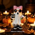 thumbnail image 6 of WKSCLPAI Halloween ghost statue,Cute ghost figurine,Purple Halloween decoration,Indoor/Outdoor Resin Figurine,Spooky Party Prop & Gift, 6 of 9