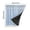 Blue, variant on Blackout Curtain Panel, 39.3x35.4 Inch Thermal Insulated Drapes, No-Drill Window Coverings, Sheer Lace Overlay, Room Darkening Window Treatment, Bedroom Bay Window