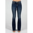 thumbnail image 2 of Miss Me Women's Dark Wash Wing Pocket Bootcut Stretch Denim Jeans - M3080B53 31W x 34L, 2 of 3
