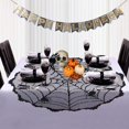 thumbnail image 4 of Nappe Toile d'Araignée d'Halloween Design en Dentelle Réaliste Créer une Atmosphère Effrayante Nappe Décoration Maison, 4 of 12
