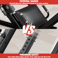 thumbnail image 3 of Waxman Professional Leg Press Hack Squat Machine: Adjustable & Specialty Equipment for Full Lower Body Workout at Home Gym with Linear Bearing & Weight Storage Posts--NO Weight Plates, 3 of 5