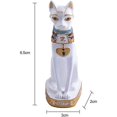 thumbnail image 2 of Figura de gato Bastet de la diosa egipcia del gatito del Antiguo Egipto, escultura coleccionable, estatua de gato de regalo para decoración del hogar y la oficina (negro-blanco) brillar Electrónica, 2 of 5