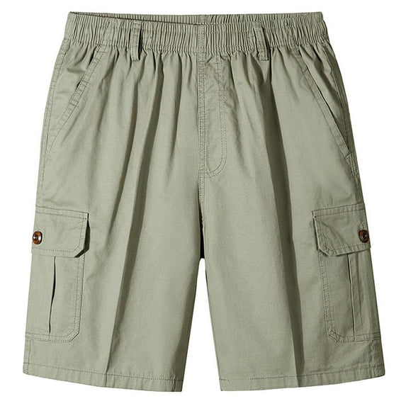 Abcnature Men's Athletic Shorts, Sports Gym Running Short Pants, Fashion Men's Pocket Buttons Solid Leisure Time Tooling Shorts, Cargo Casual Hiking Shorts Beige 3XL