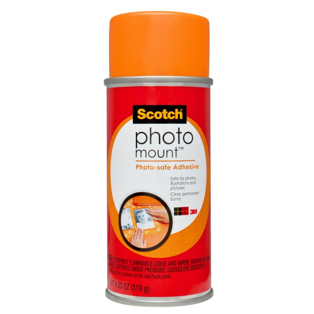 Scotch Photo Mount, Photosafe Adhesive, Clear, 1 Can