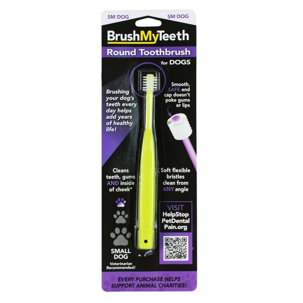 BrushMyTeeth Small Dog Toothbrush Round Soft Pet Toothbrush Soft
