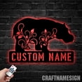 thumbnail image 2 of Craftnamesign Pumpkin Bat Halloween Metal Wall Art Led Light, Halloween Sign, Halloween Gifts, 2 of 5