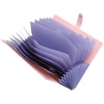 thumbnail image 1 of Bolsas para carpetas de archivos A4, organizador de documentos multicapa, bolsillos de información para almacenamiento de papel (rosa), 1 of 14