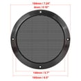 thumbnail image 2 of 2pcs 7" Metal Glossy Audio Speaker Cover Mesh Subwoofer Horn Decorative Circle Grille Protector Black for Car, 2 of 6