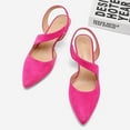 thumbnail image 5 of Bocca Women's Heel Pumps Hot Pink 2 inch Slingback Dress Shoes 9.5M, 5 of 5