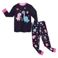 thumbnail image 6 of Hessimy Toddler Boys Girls Spring Summer 2Pcs Long Sleeve Sweatshirt Elastic Waist Pants Sweatsuit, Pullover Casual Set(Black,8-9 Years), 6 of 7