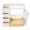 thumbnail image 6 of Ariel Taylor 42 In. Right Offset Single Sink Base Cabinet In White, 6 of 9