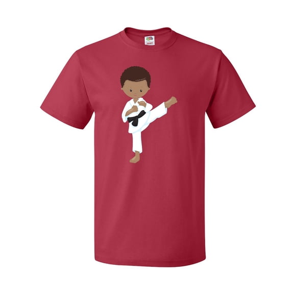 Inktastic African American Boy, Karate Boy, Black Belt, Kata T-Shirt