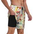 thumbnail image 2 of Balery Farm Mens Swim Trunks Swim Shorts for Men Quick Dry Inseam Beach Shorts with Compression Liner Pocket-Large, 2 of 9