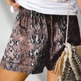 thumbnail image 4 of Clearance under $5 JINMGG Womens Plus Size Clearance $5 Womens Plus Size Drawstring Casual Print Elastic Waist Pocket Loose Shorts Pants Brown XXXXL, 4 of 6