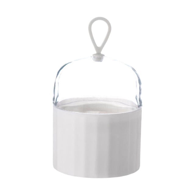 Soporte de esponja de maquillaje Zulema duradero con caja de almacenamiento y mango de silicona blanco