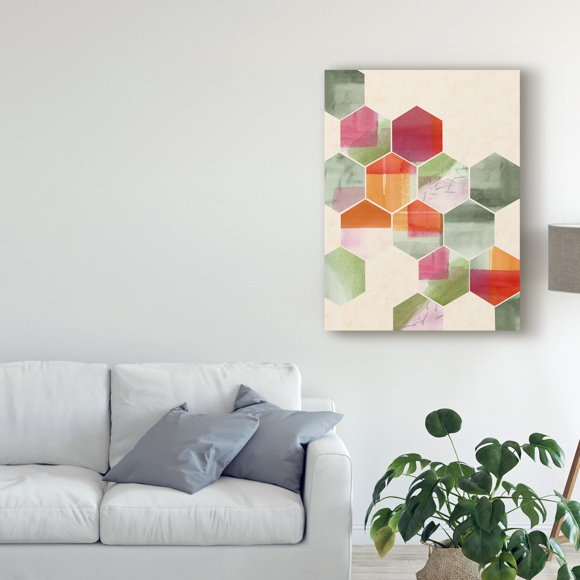 Trademark Fine Art 'Color Pop Honeycomb I' Canvas Art by Grace Popp