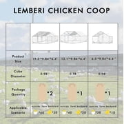Bossin Metal Large Chicken Coop, Spire Shape Walk-in Poultry Chicken Hen cage with Waterproof and Anti-Ultraviolet Cover for Outside
