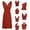 Brick Red, variant on Bmisegm Little Girl Dresses Convertible Daughter Matching Party Gown for Show Princess Flower Girl Dress