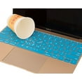 thumbnail image 4 of Mosiso Keyboard Cover for MacBook Pro 13 Inch 2017 & 2016 Release A1708 Without Touch Bar, MacBook 12 Inch A1534 Protective Skin, Aqua Blue, 4 of 4