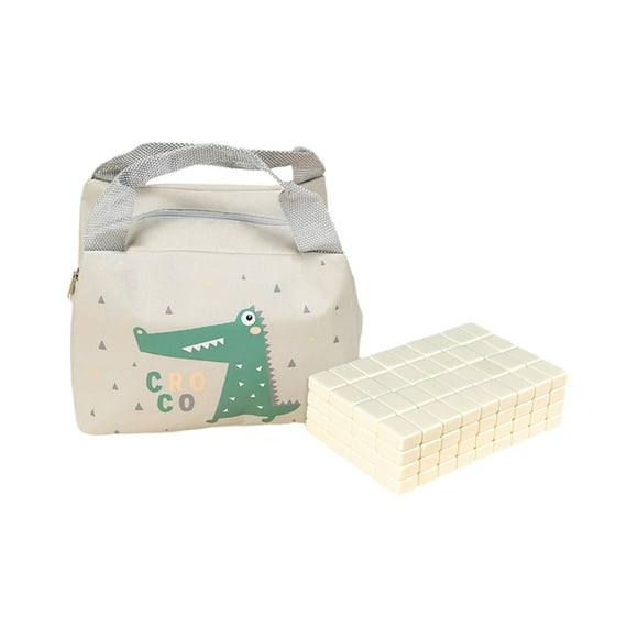 Yinanstore 144 Tiles Mahjong Chinese Mahjong Toy Set 144 Sheets Portable Travel Mini Mahjong Travel Mahjong Set for Home Family Festival white