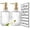 02#Clear, variant on Bxaolu 13.5 OZ Soap Dispenser, Glass Clear Vertical Stripe with Rust Proof Pump, Refillable Liquid Hand Soap Dispenser,Empty Foaming Soap Dispenser for Bathroom, Kitchen, Dish Soap,Lotion (Pink)