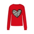 thumbnail image 4 of Guluxicc Women's Tops Casual Crewneck Long Sleeve Tunic Shirts Valentine's Day Fashion Cute Graphic Print Pullovers Tops, Red, M, 4 of 7