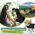 thumbnail image 6 of 2 Pack Compact Camping Chairs Portable Folding for Outside with Carry Bag Lightweight Moon Chairs for Travel Picnic Hiking Beach Fishing, 600D Oxford, Supports 330lbs(Khaki, Black), 6 of 14