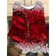 thumbnail image 1 of Jersey con estampado para mujer, camiseta informal a la moda, cuello redondo, Top de gran tamaño, estilo Simple, manga larga, Otoño, 2022, 1 of 4