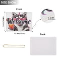 thumbnail image 3 of Welcome Sign for Front Door Farmhouse Wall Porch Fall Home Outside Indoor Christmas Decor 14"x10" PVC Dog with Glasses Drinking, 3 of 6