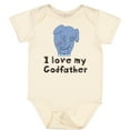 thumbnail image 3 of Inktastic I Love My Godfather Elephant Boys Baby Bodysuit, 3 of 5
