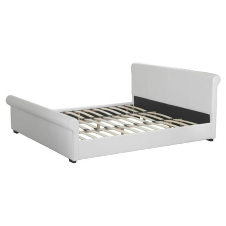 CorLiving San Antonio Scrolled Leatherette Queen Bed